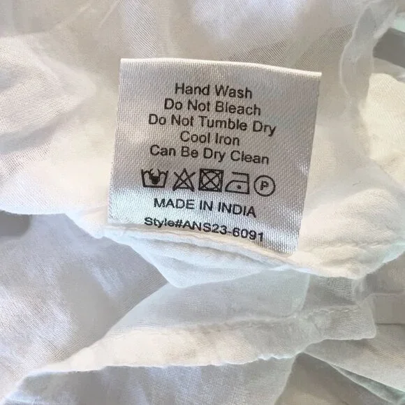 Love The Label | White Cotton Tiered Ruffle Mini Dress | L | Minor Flaws - Picture 15 of 15